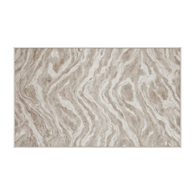 Machine Washable Beige Area Rug