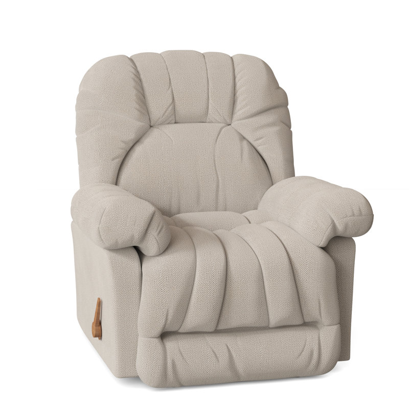 Fauteuil inclinable standard berçant de 38 po Conen, Manuel, Chenille platine performance ivoire