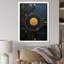 Visionary géométrie en bleu sarcelle et or - reproduction d'art sur toile géométrique moderne-875235176-875235168