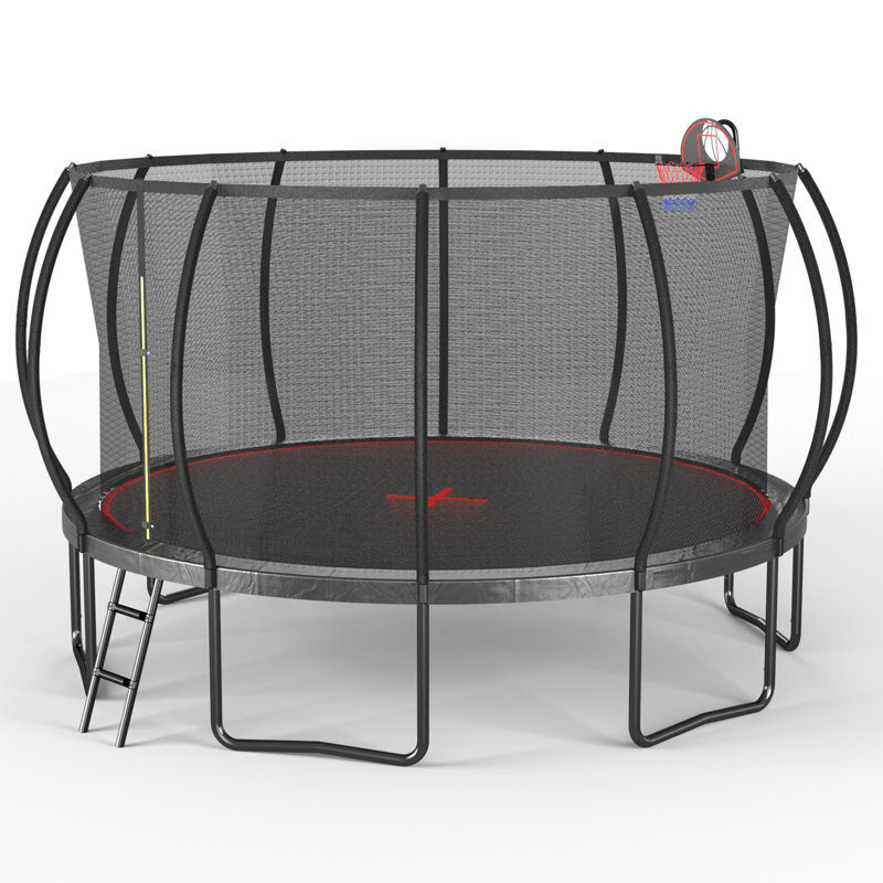 YC 16FT Trampoline Pumpkin- Black Red