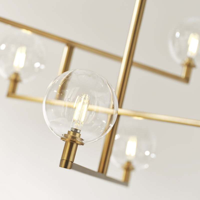 Gambit 8 - Light Chandelier, Aged Brass, Yes
