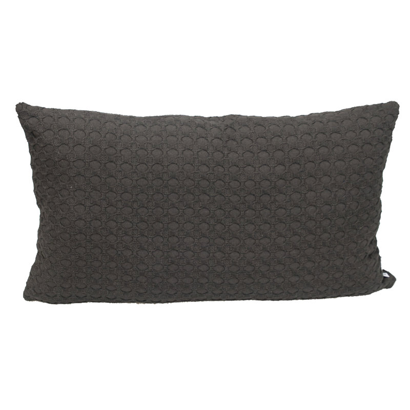 Parkland Collection Transitional Solid Gray 14" x 26" Pillow, Gray
