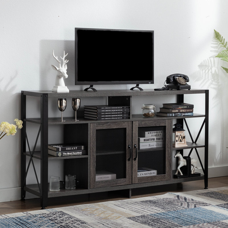Meuble télé pour téléviseur de 70 po ou moins Liberato, Gris