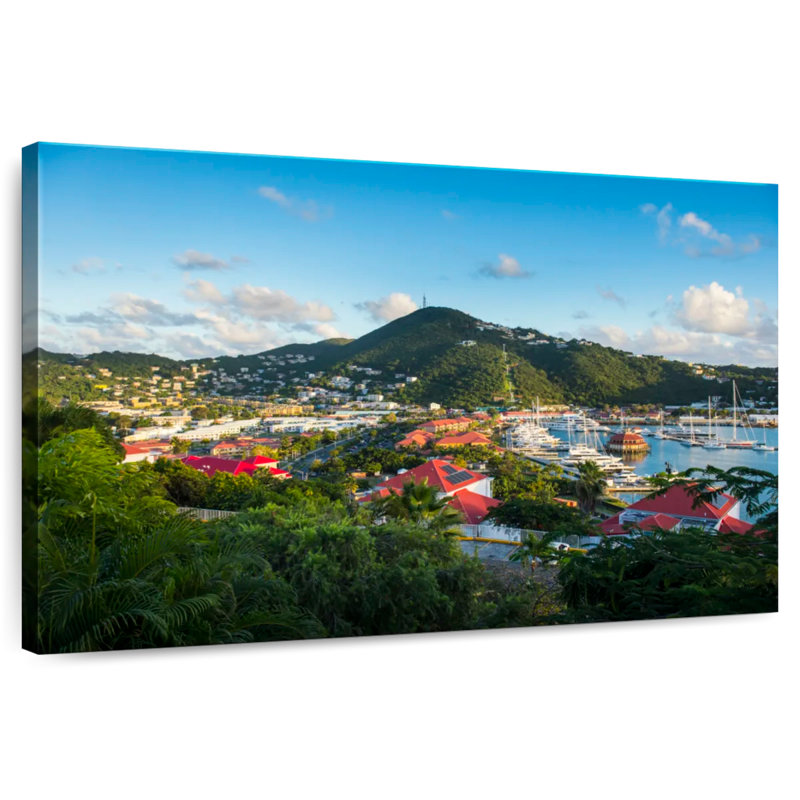Gillard vue de Charlotte Amalie, H 20 po x l 30 po