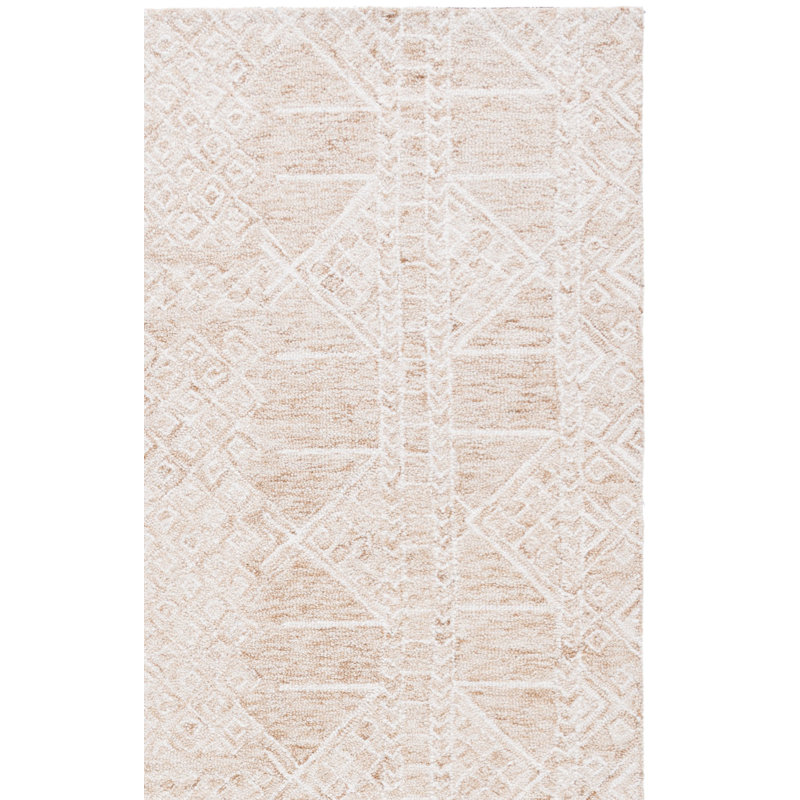 Metro 80% laine touffetée à la main 80%; Tapis à motifs géométriques 20% coton, Rectangulaire 8 pi x 10 pi