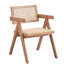 Deux fauteuils décontractés de style Mid-Century, finition naturelle, accoudoirs confortables, l 20 po x P 22 po, H 31 po