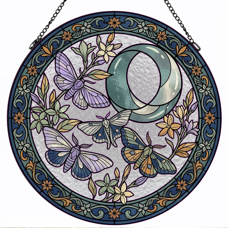 Vitrail Moth Moon - 7,8H, 7.8"H