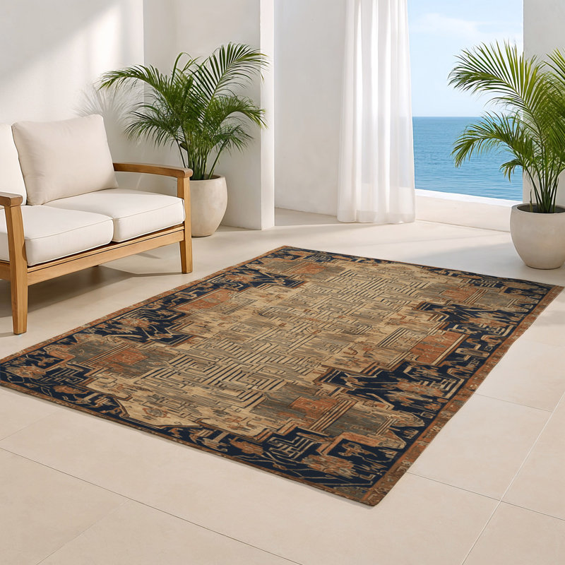 Tapis intérieur et extérieur ArtDeco, Rectangle 9 pi x 12 pi