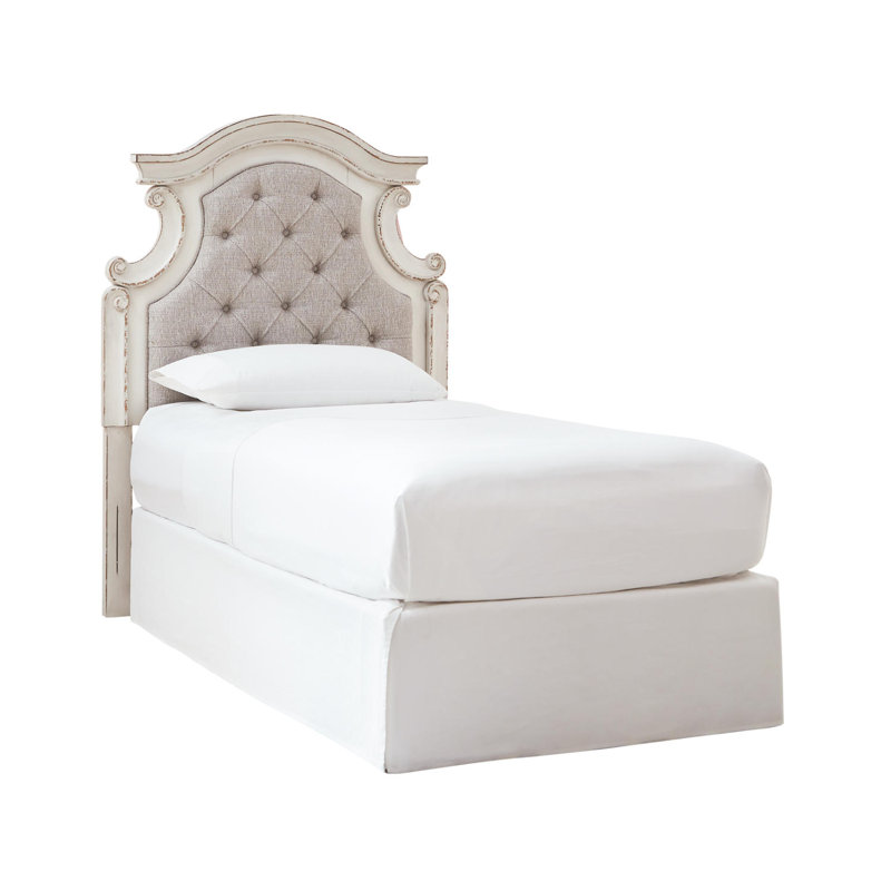 Mohn Upholstered Solid Wood Panel Headboard, Lit simple