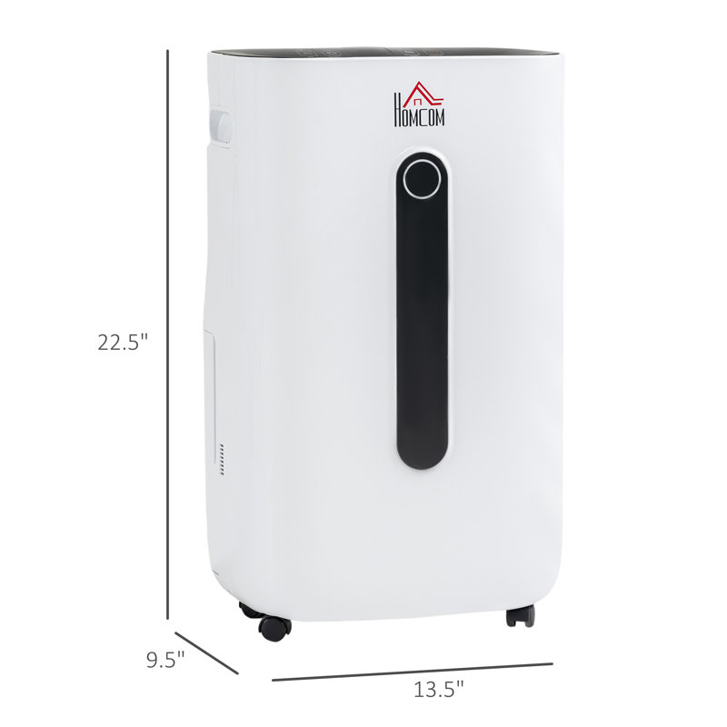 HomCom 50 Pints Tower Dehumidifier for Rooms up to 323 Cubic Feet
