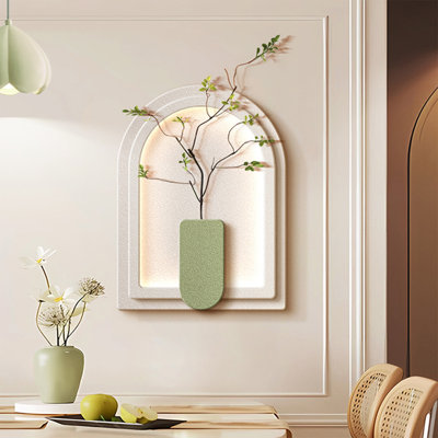 Cream-style dining room decorative painting, light painting, three-dimensional sandstone living room wall hanging painting