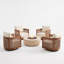 Ensemble de conversation en bois d'acacia Helix Modern Coastal