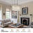 3-Lights Modern Rectangular Chrome Crystal Chandelier, 23.6 x 9.9 Inches in Diameter, Adjustable Height