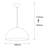 Scandinavian Chandelier with Metal Body, White Finish | E27 Socket, Max 40W | Elegant Lighting for Modern Home Décor, IP20 Rated-1190950352-1190950354