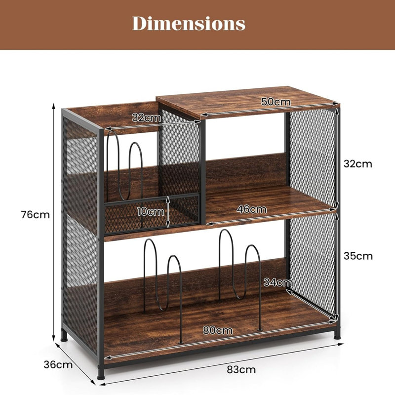 76 cm H Media Shelves