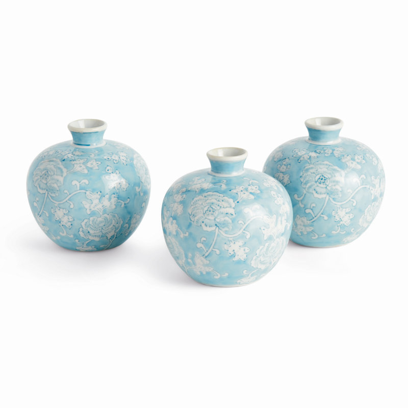 Janette LOTUS BUD VASES, ENSEMBLE DE 3