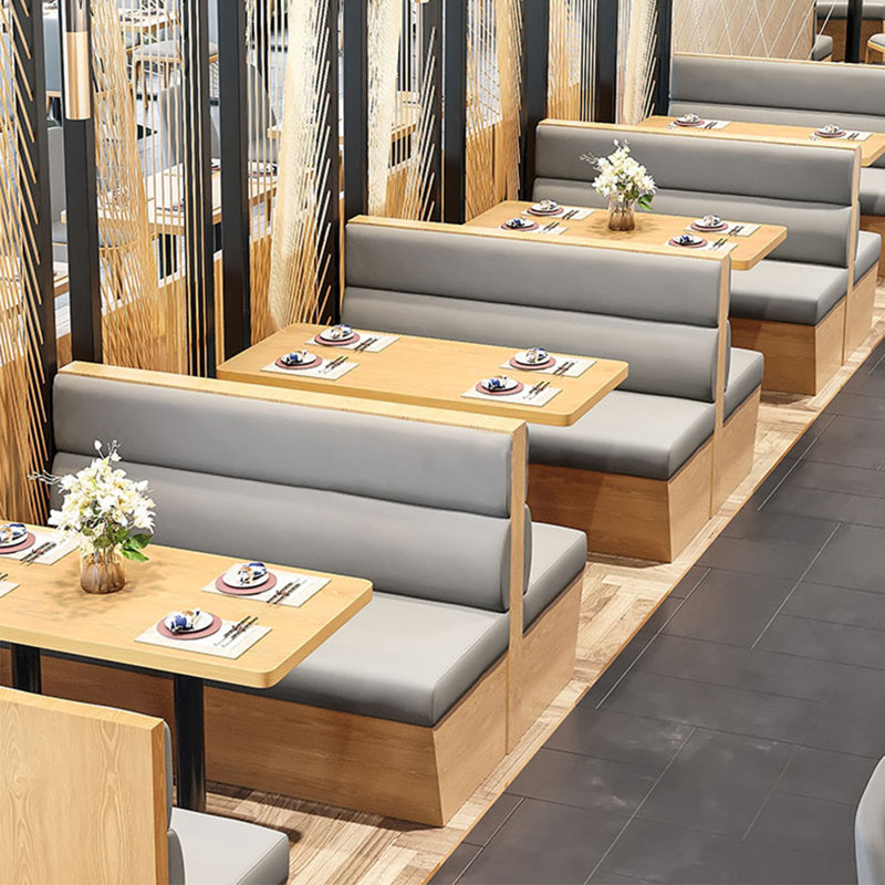 Simple et élégant banc de restaurant en similicuir
