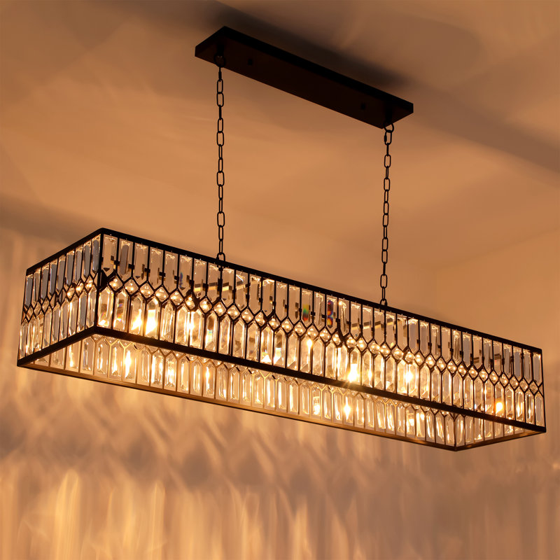 Alissya 6 - Light Crystal Kitchen Island Pendant Light