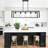 Haasan 5 - Light Glass Dimmable Kitchen Island Square / Rectangle Chandelier