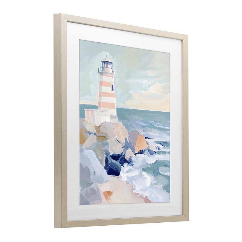 «Coastal Langle in Pastels», reproduction encadrée sous verre, design by Creative Studio, 16 x 13