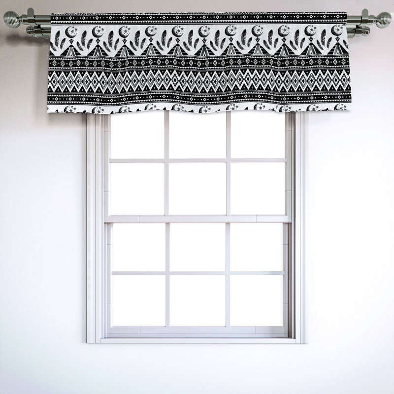 Sateen Ikat Ruffled Window Valance