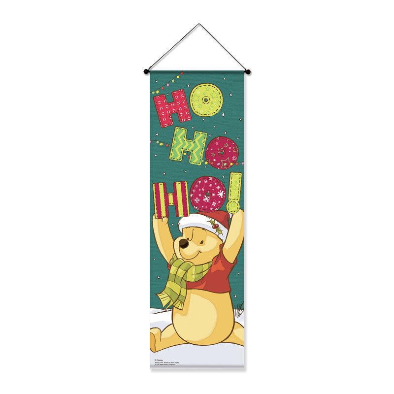 Bannière Disney Winnie l'ourson Ho Ho Ho 15 po x 47 po