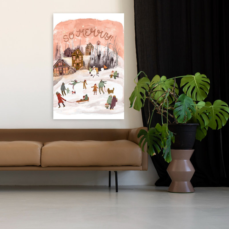 Contemporary Art Whimsical Contemporary Winter Wall Art 1 Piece Wrapped Canvas Wall Art, 121.92 cm H x 81.28 cm W