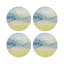 Mosaico Palm Beach Vegan Leather Round Coasters-2083595000