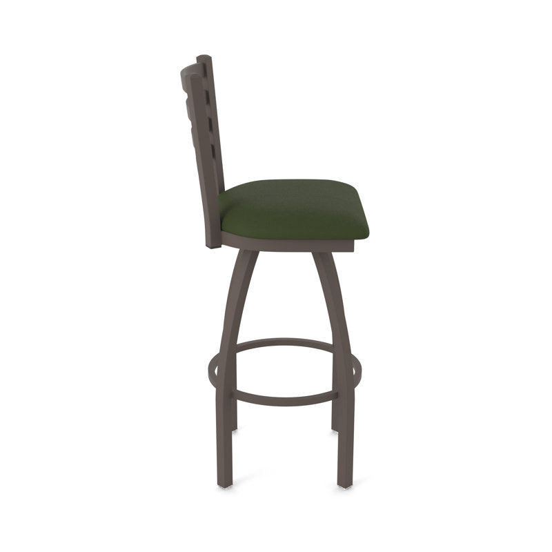 Tabouret pivotant Jackie, Bronze, Vinyle - pin Canter, Tabouret de comptoir (siège d'une hauteur de 25 p