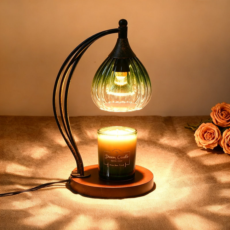 Lampe-bougie avec minuterie et gradateur (vert dégradé), Vert dégradé