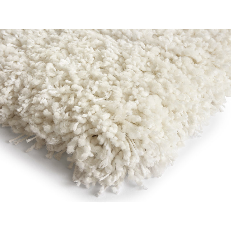 Talence Shaggy White Rug, Rectangle 80 x 150cm
