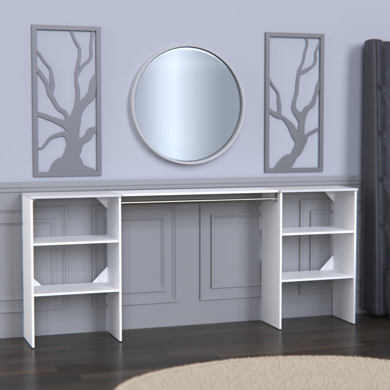 Suitesymphony Base Unit Set With Top Shelf And Closet Rod, White
