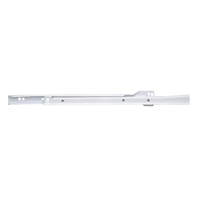 Drawer Slides 12" Bottom Mount Self Close - 3/4 Extension 75 lb. Capacity White Finish