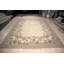 Tapis tissé à plat Vintage Aubusson, treillis gris 9 pi 0 po x 12 pi 0 po
