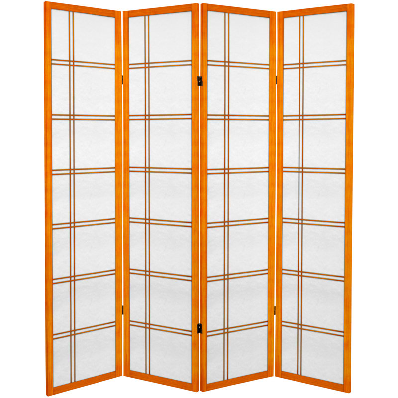 Cloison pliante en toile imprimée H 71 po Nayo, Miel, 4