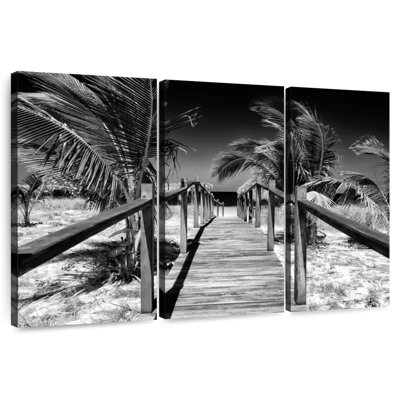 Gillard Cuba Fuerte - Jetée en bois, plage tropicale BW I
