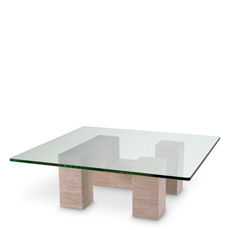 Coffee Table Ikal Travertine - Glass
