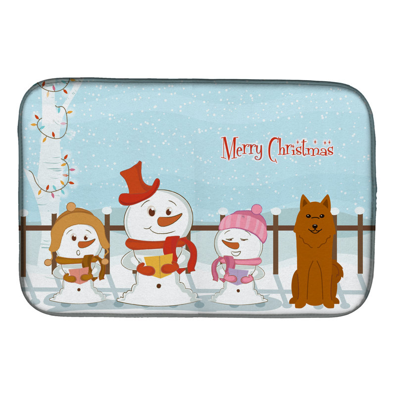 Tapis de séchage pour chien merry christmas caroleers d’carélie bear