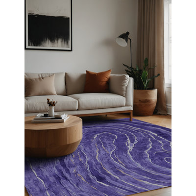 Tapis mauve lavable à la machine