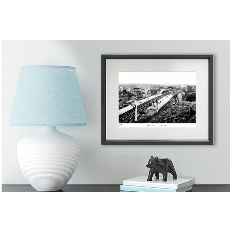 Bridgend, Station 1910 by Francis Frith - Single Picture Frame Print, 28cm H x 36cm W x 2.3cm D
