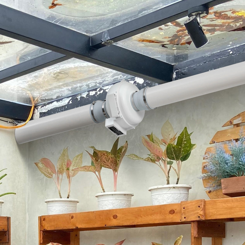 Ventilateur à conduit en ligne 4 po à 4,5 po pour ventilateur d'atténuation de radon étanche de 260 pi³ / min