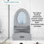 Double chasse à bouton-poussoir de toilette à bouton-poussoir gris clair