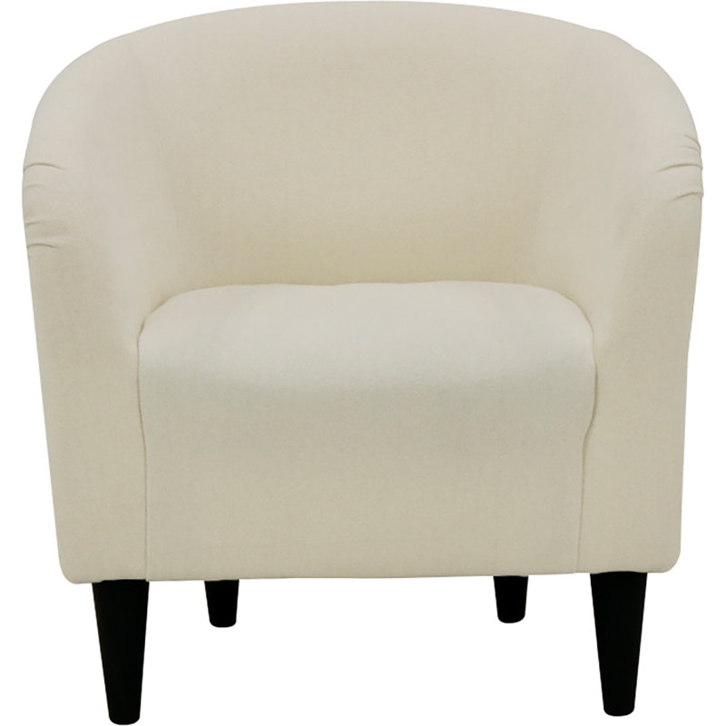 Upholstered Barrel Chair, Chloe Ice Velvet