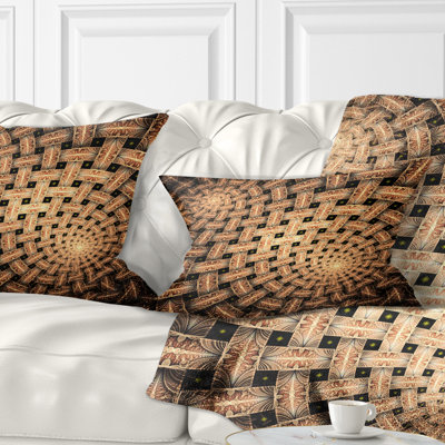  Coussin lombaire abstrait fleur symétrique fractale
