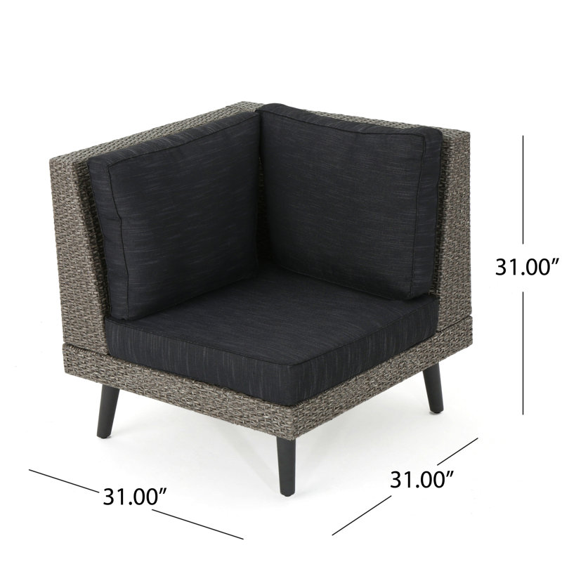 Sofa Set Corner+Table - Brown