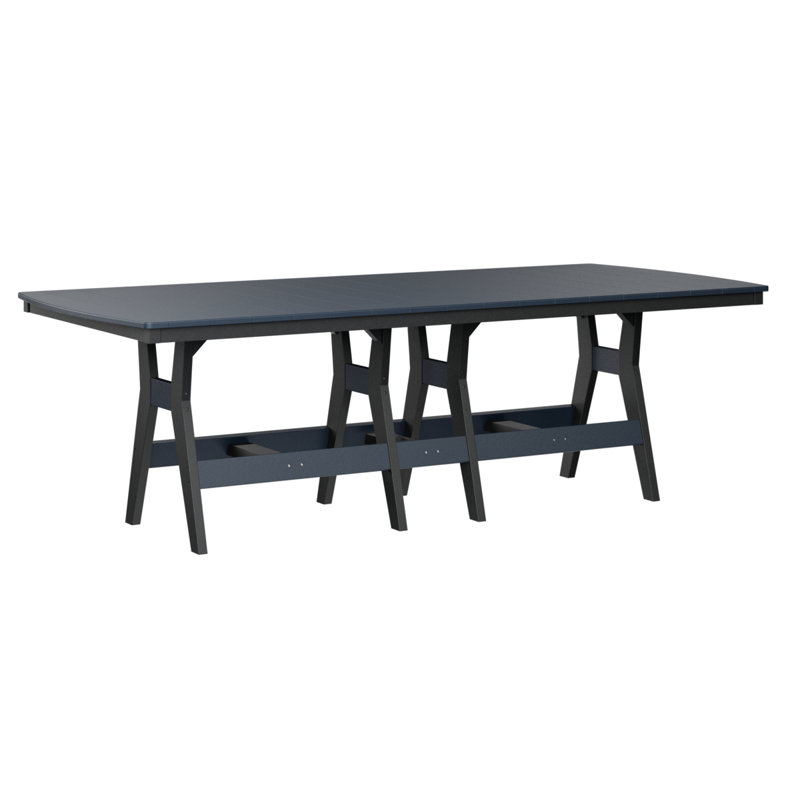 Berlin Gardens Harbor 96″ Rectangular Dining Table, Black, Navy Blue