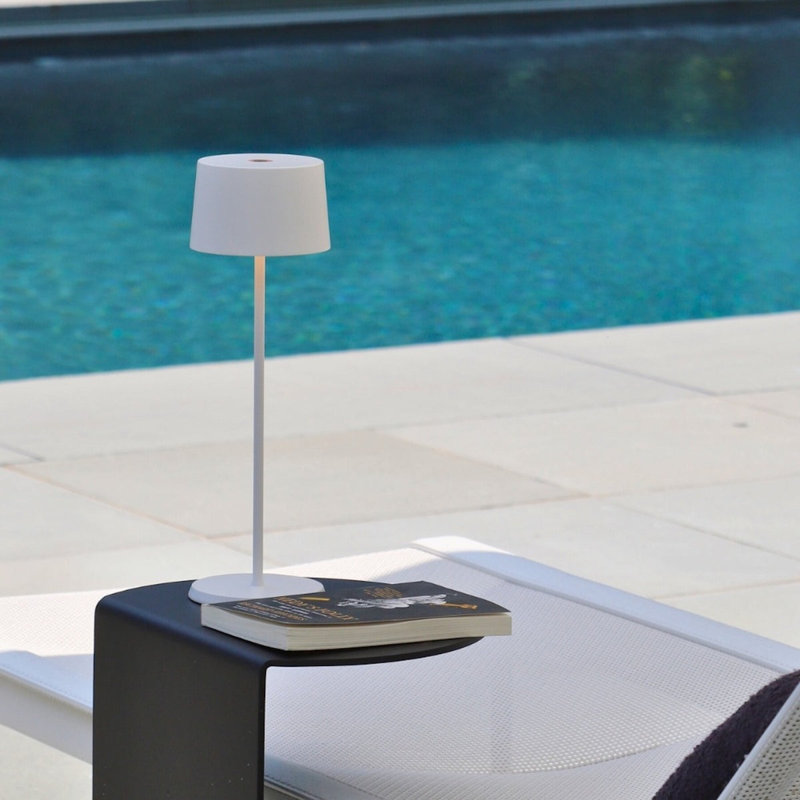 Olivia Pro Table Lamp, White, White