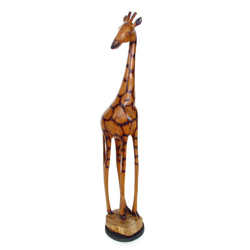 Olivewood Giraffe, 16" H x 3" W x 2" D