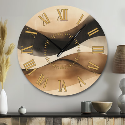 Neola II - Geometric Round Metal Wall Clock