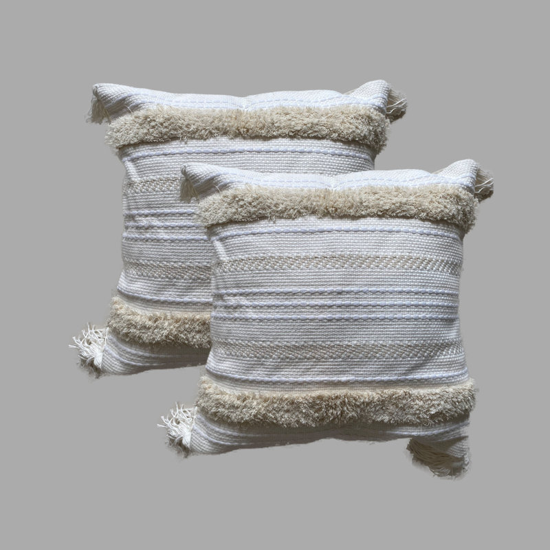 Striped Square Pillow Cover